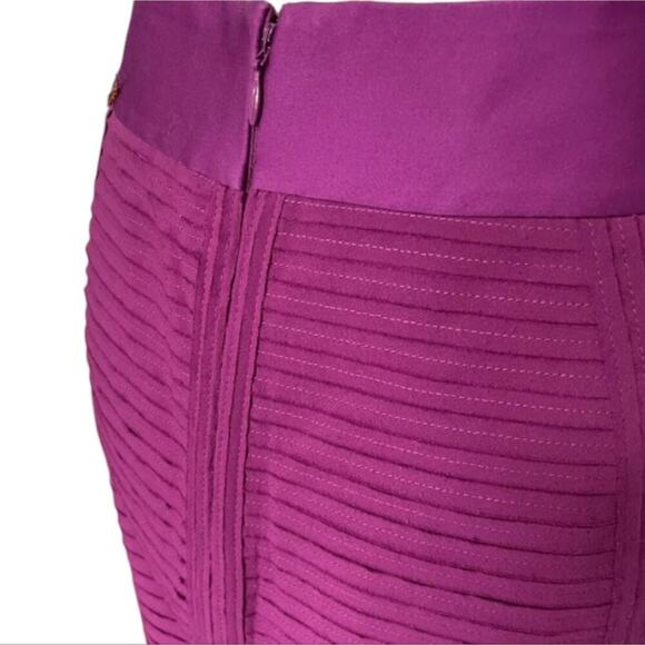 White House Black Market Layered Very Berry‎ Magenta Pink Pencil Skirt Size 12 - Picture 10 of 12